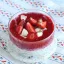 Овсяная каша из холодильника с клубничным муссом